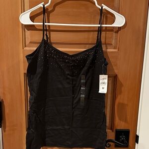 LOFT Black Camisole with Stud Accents